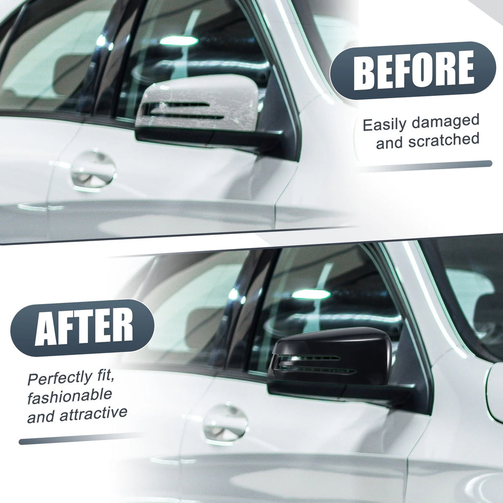 Right Mirror Cover Cap Gloss Black for Mercedes Benz A Class B Class C Class (2000–2015)