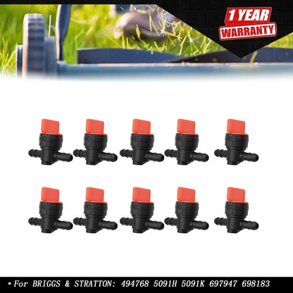 10x Inline Fuel Shut Off Valve for Briggs & Stratton (494768, 698183, 120-212)