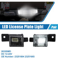 White LED License Plate Light Pair for Chevrolet (2015–2020)