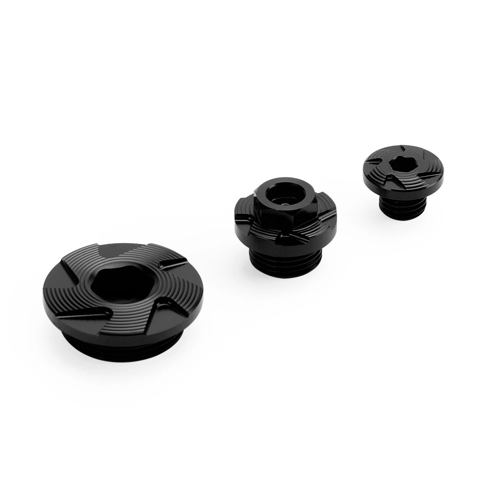 Black Billet Engine Plug Kit for Kawasaki KX250 KX250F KX450 KX450F (2009–2020)