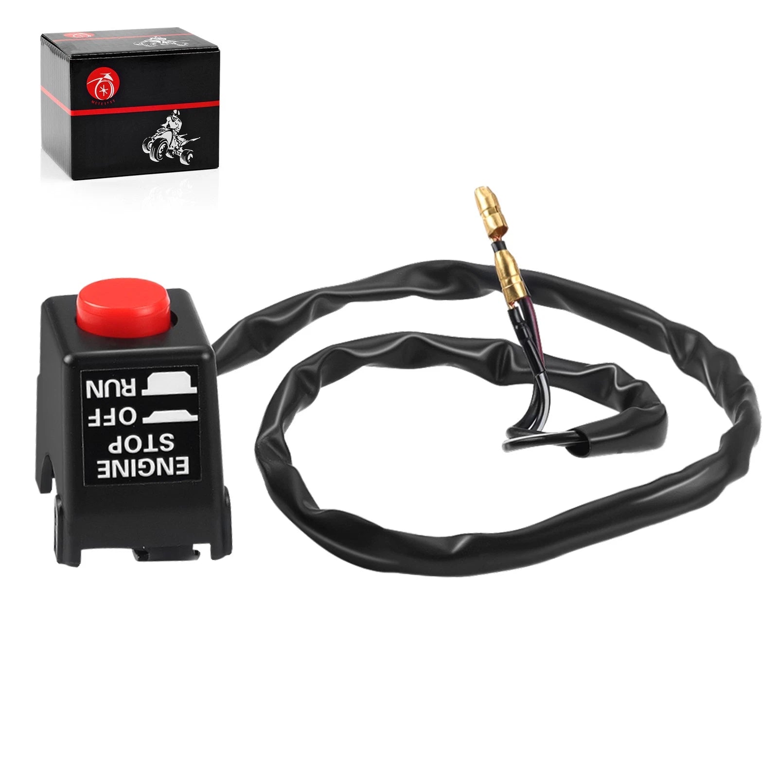 Left Kill Switch Assembly for Suzuki QuadRunner 50 LT50 LT-A50 (1984–2005) 37400-04602