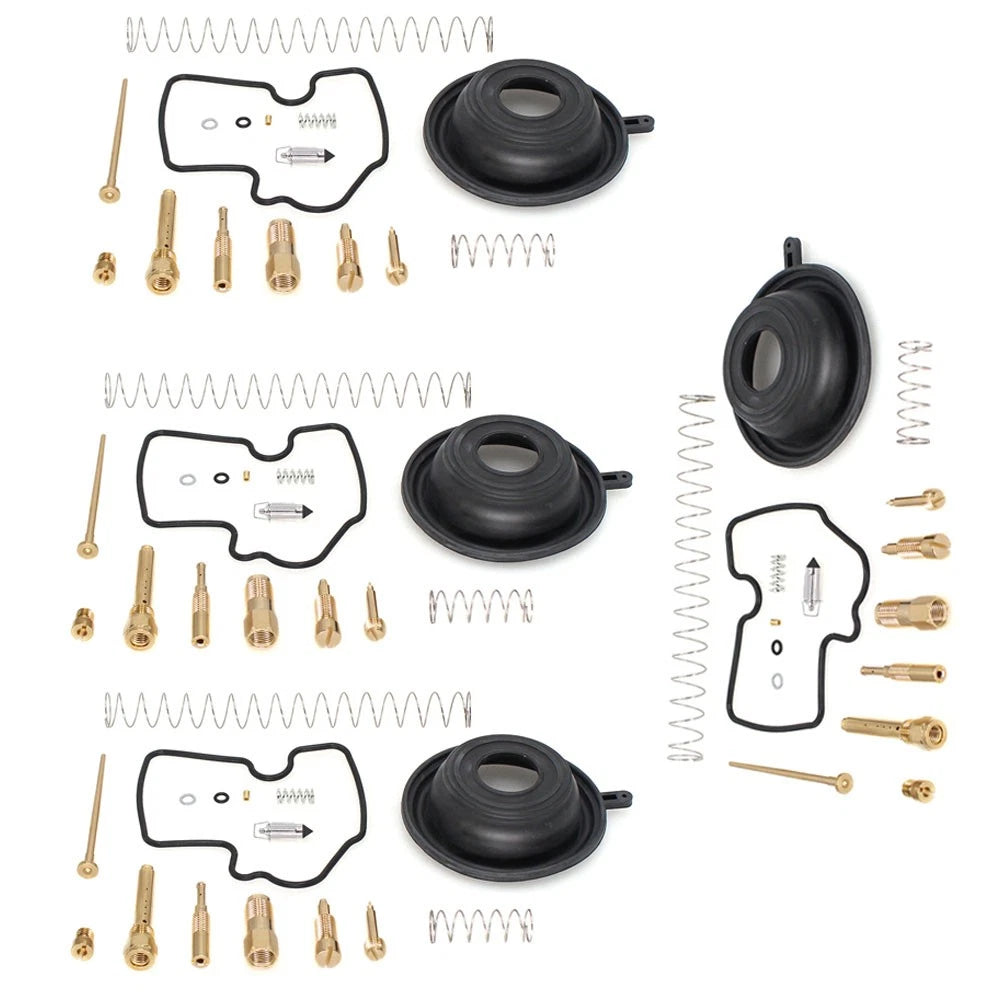 Set of 4 Carburetor Diaphragm Rebuild Kits for Kawasaki Prairie 650 (2002–2003)