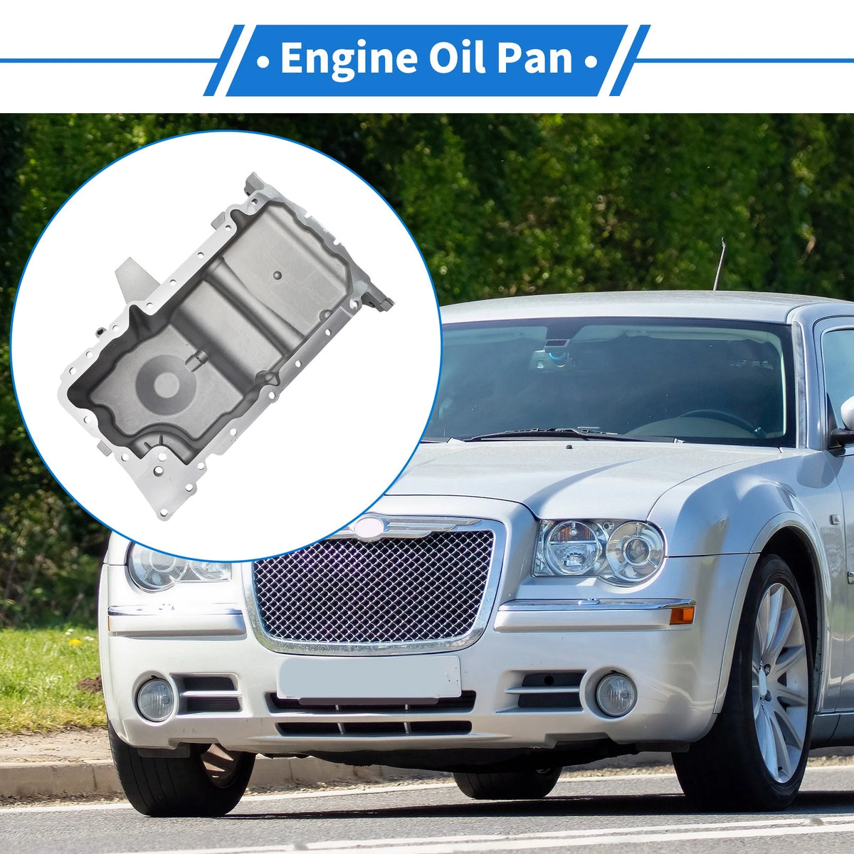 1 Pc Engine Oil Pan No.4792963AE for Chrysler 300 (2008–2010) Aluminum