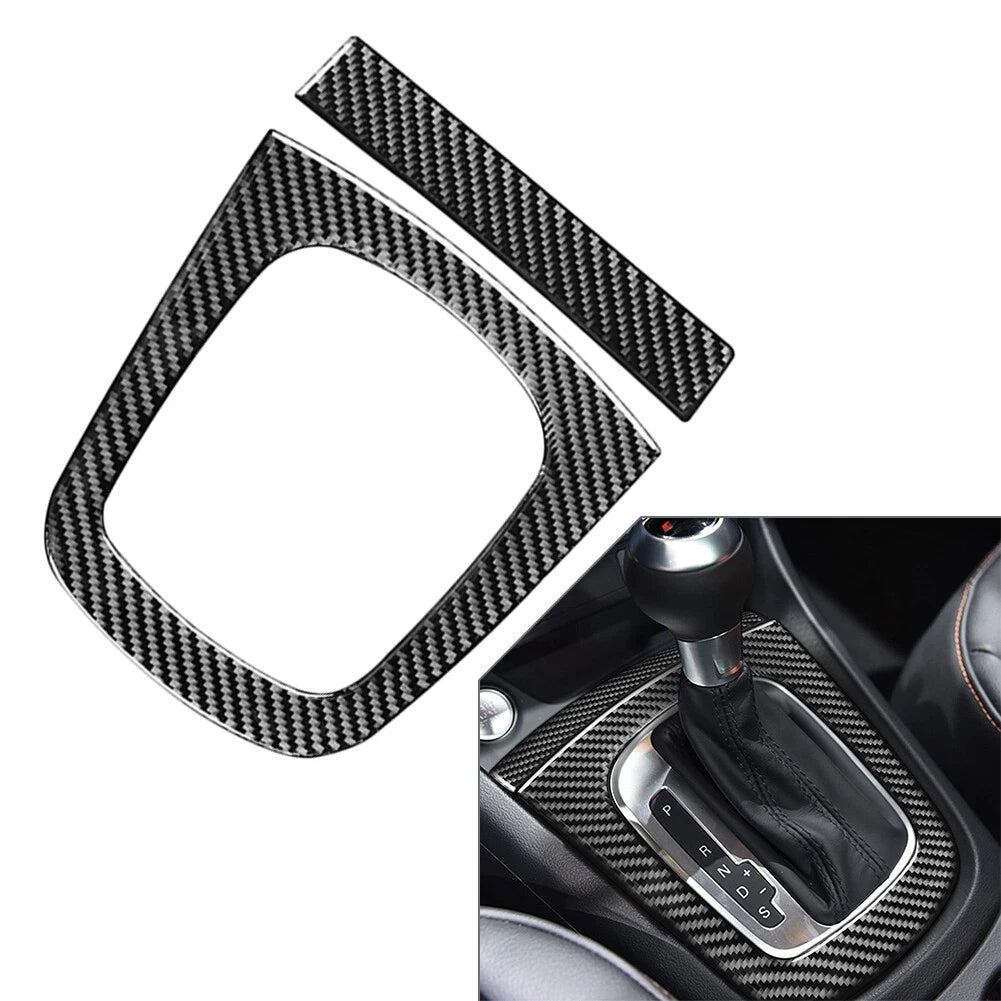 Carbon Fiber Gear Shift Panel Cover Trim for Audi Q3 (2013–2018)