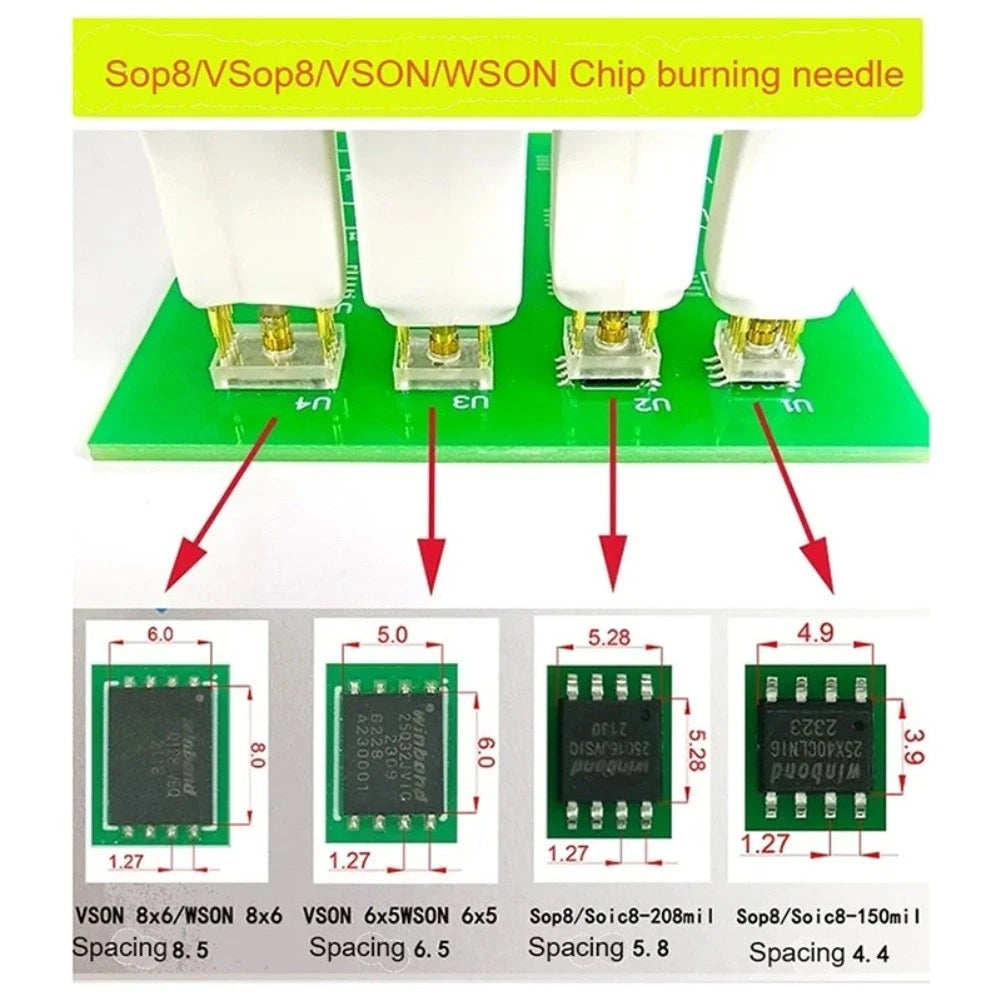 Flexible Chip Programmer Cable for SOP8 WSON8 QFN8 with Anti Slip Shell