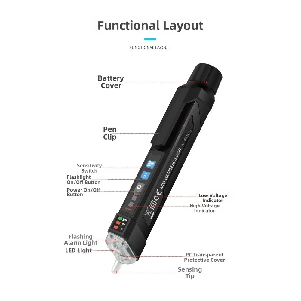 Non Contact Voltage Tester MT-AC20 with IP67 Waterproof Feature