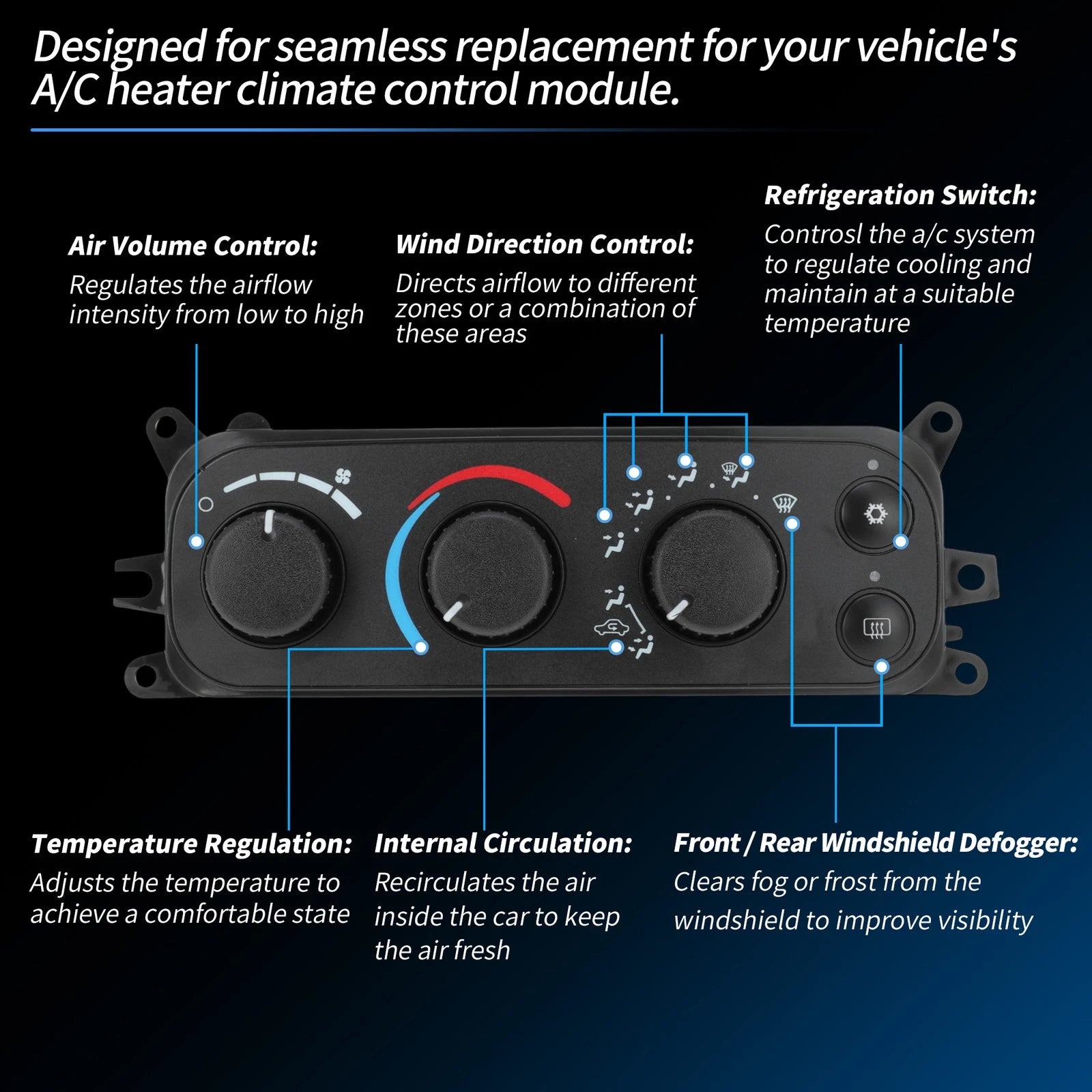 A/C Heater Climate Control Module for Dodge Ram 1500 2500 3500 (2002–2005)