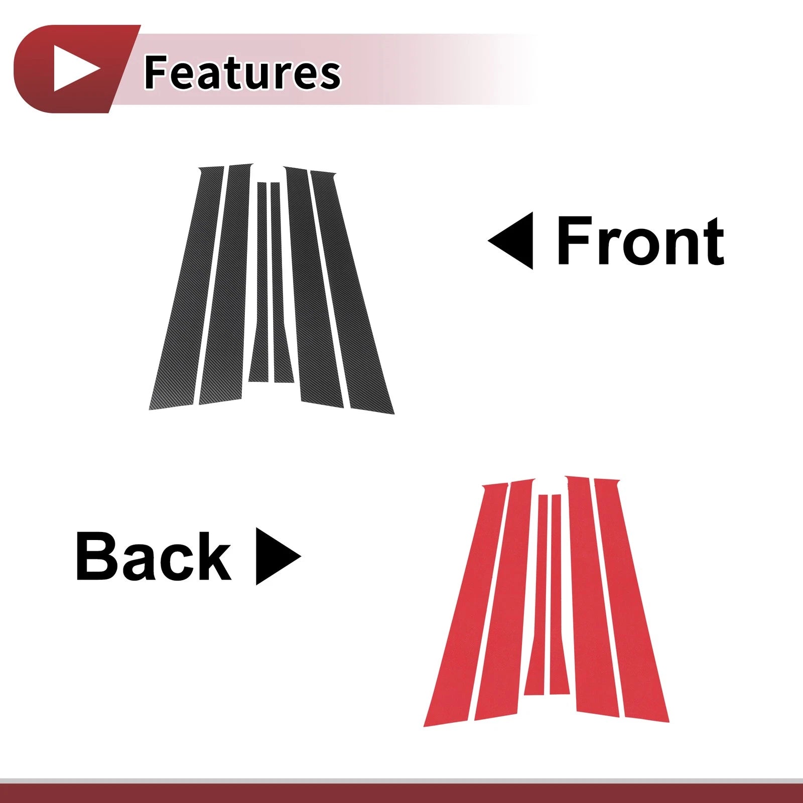 Door Pillar Window Trim Set Front Rear Left Right for Volkswagen Golf 4 (1997–2003)