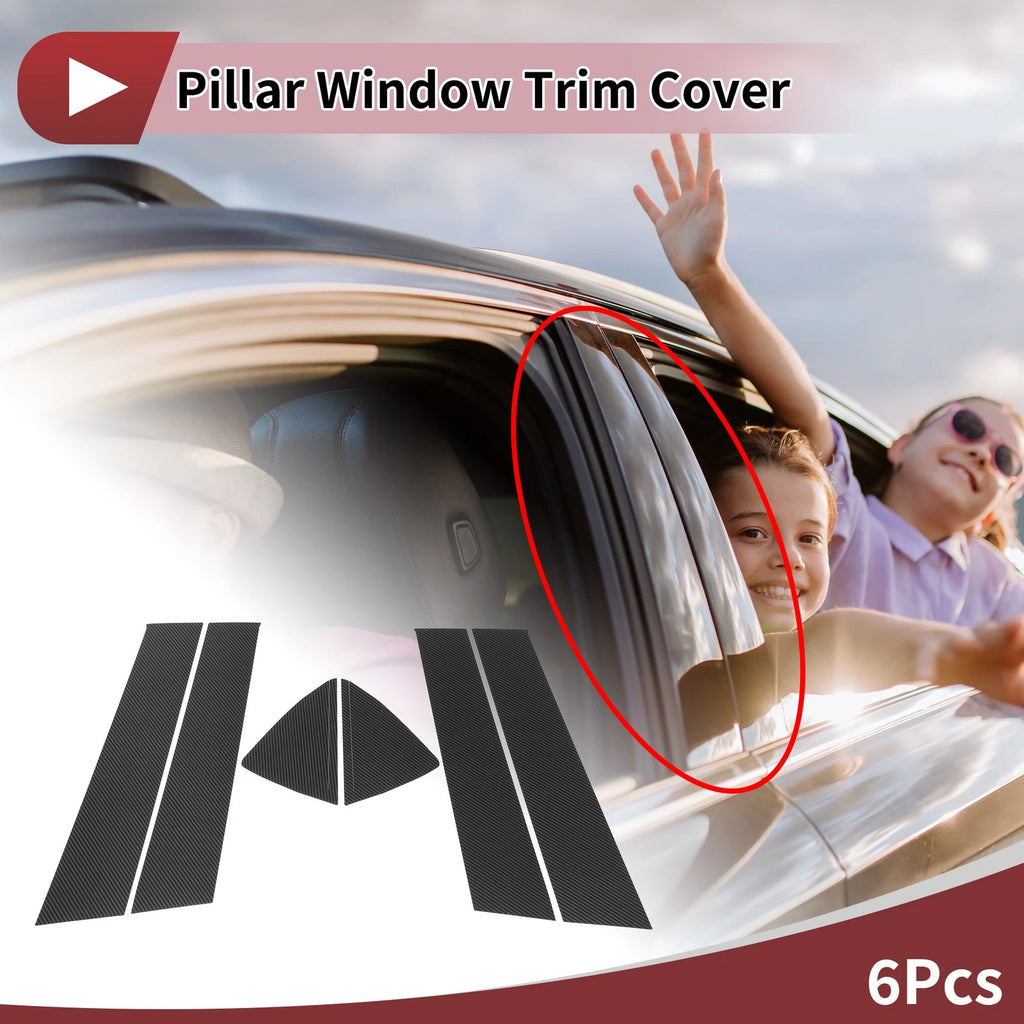 Front Rear Left Right Door Pillar Window Trim for Mazda 2 Demio (2014–2023) 6 pcs
