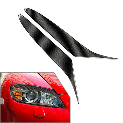 Carbon Fiber Headlight Eyebrows for Mazda RX-8 (2004–2008)
