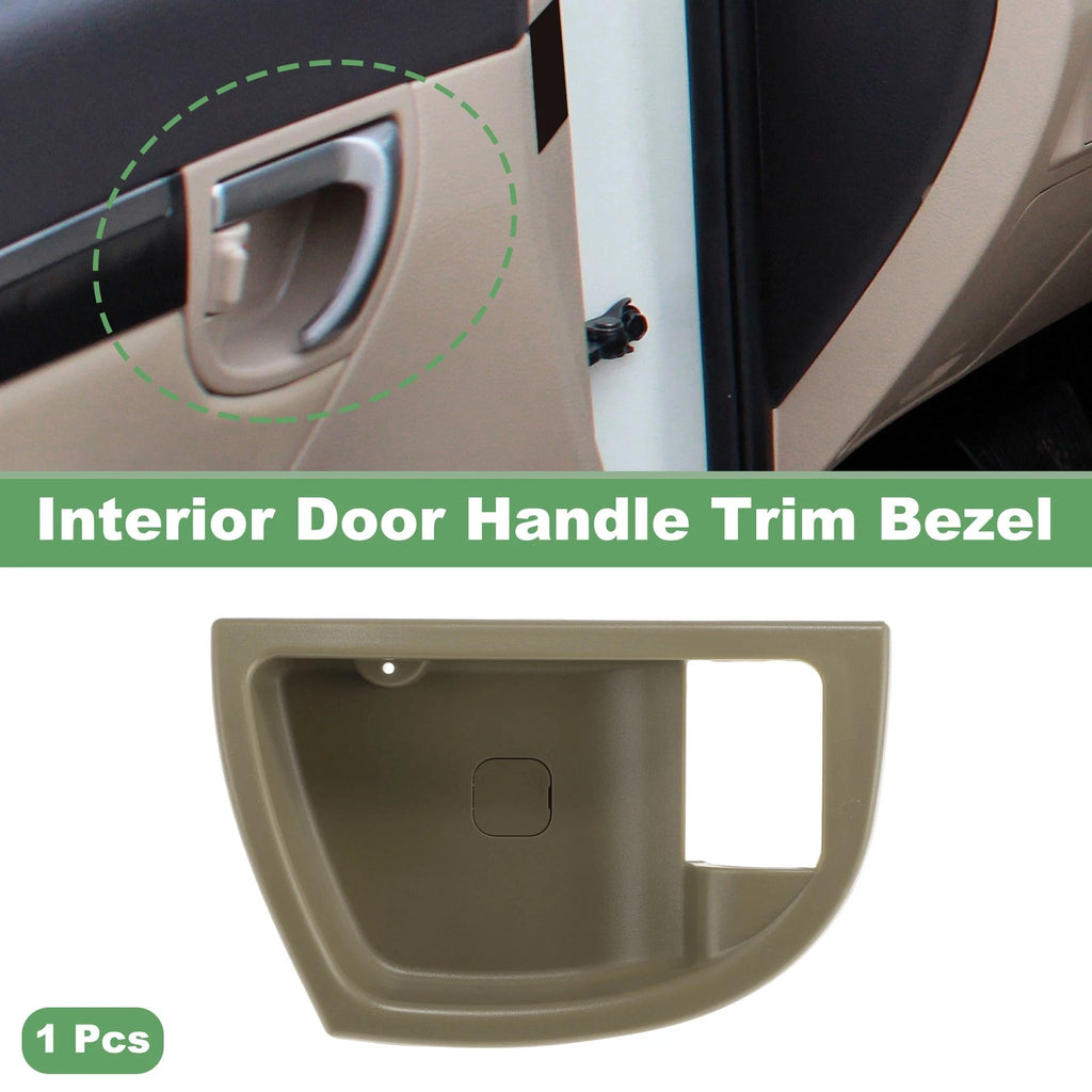 Front Right Interior Door Handle Trim Bezel Replacement for Hyundai Santa Fe (2007–2012 Beige)