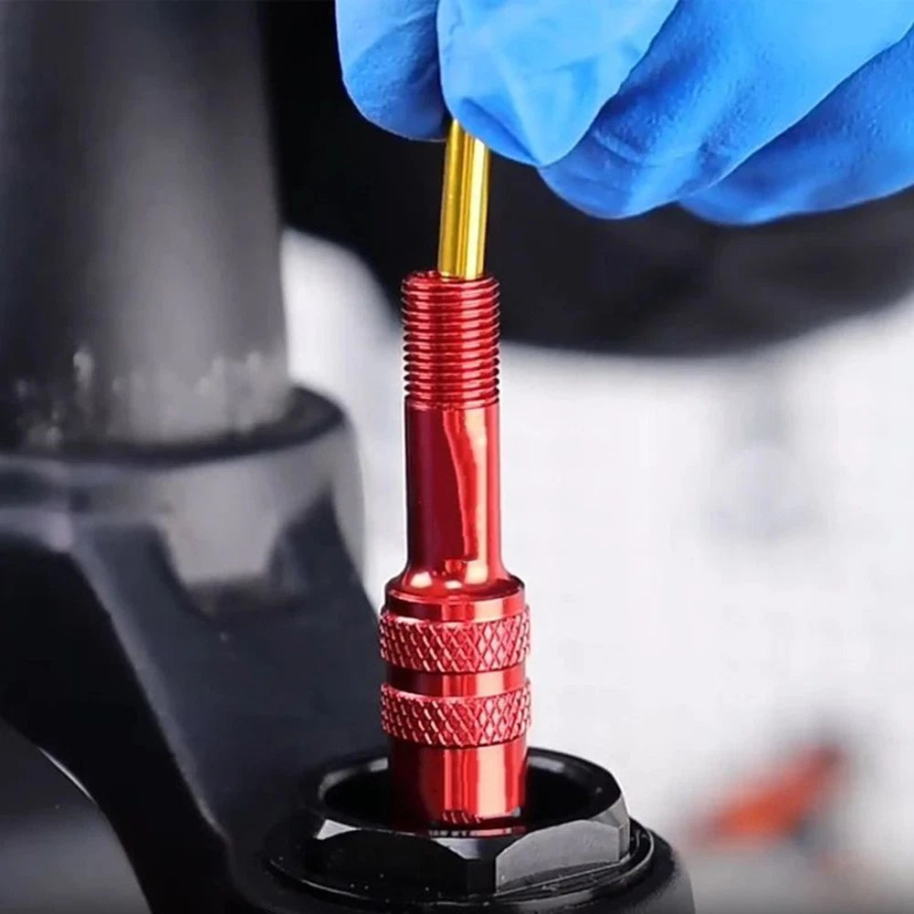 Customizable Length Bicycle Valve Adapter for Optimal Tire Performance