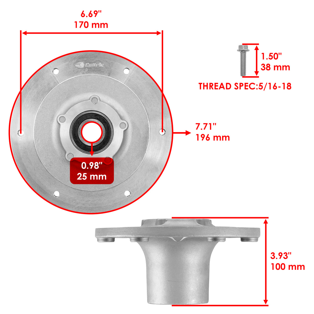 Deck Spindle Replacement 60in for Toro ZX 6000 6020 6030 6050 (1994–2006)