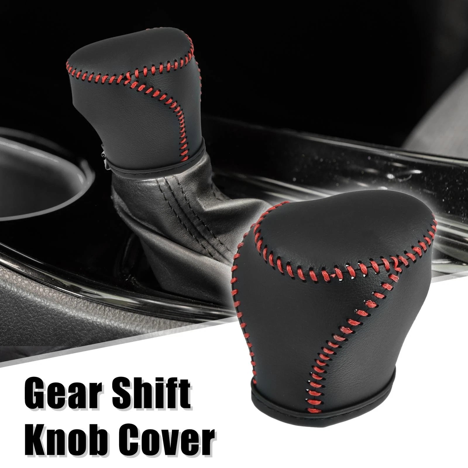 Gear Shift Knob Cover Protector Red Thread for Toyota C-HR (2017–2021)