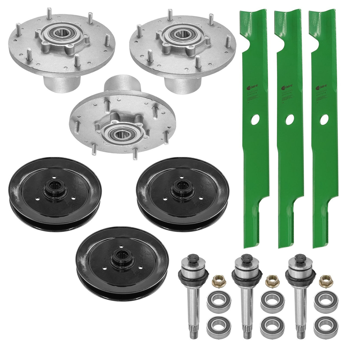 Deck Spindle Pulley and Belt Kit for Exmark 60 inch (2005–2015)