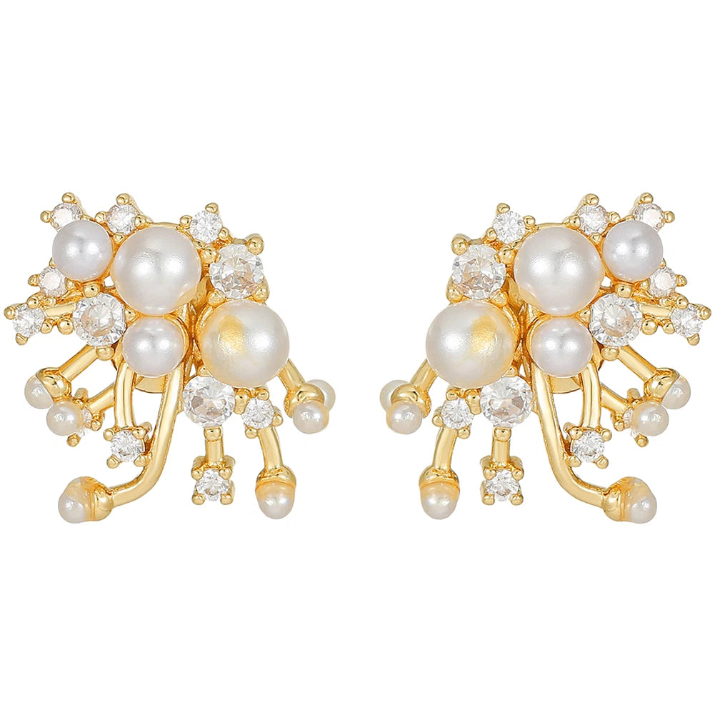 Eight-pointed Star Clip Diamond Ear Cuff for Evening Events