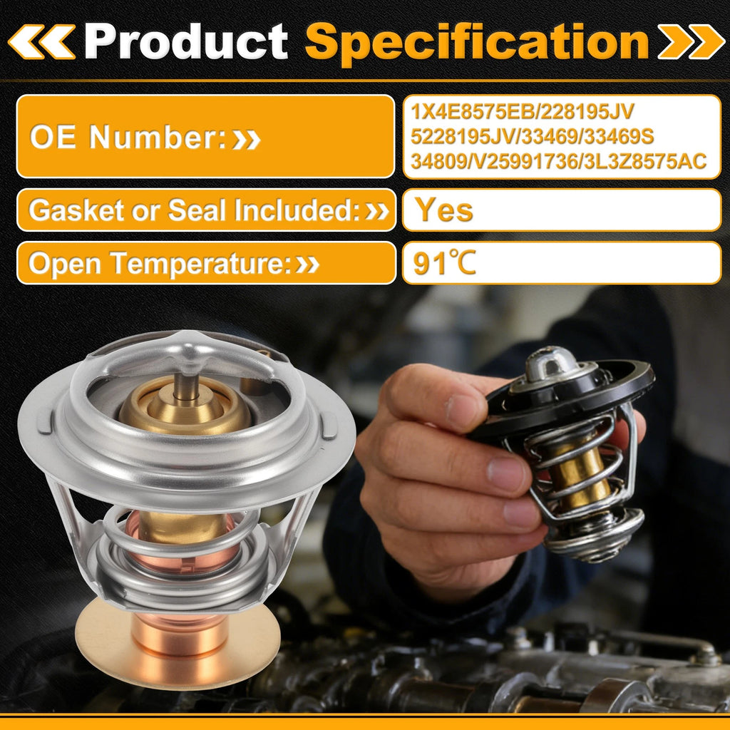 Engine Coolant Thermostat 1X4E8575EB for Cadillac Escalade (1999–2000)