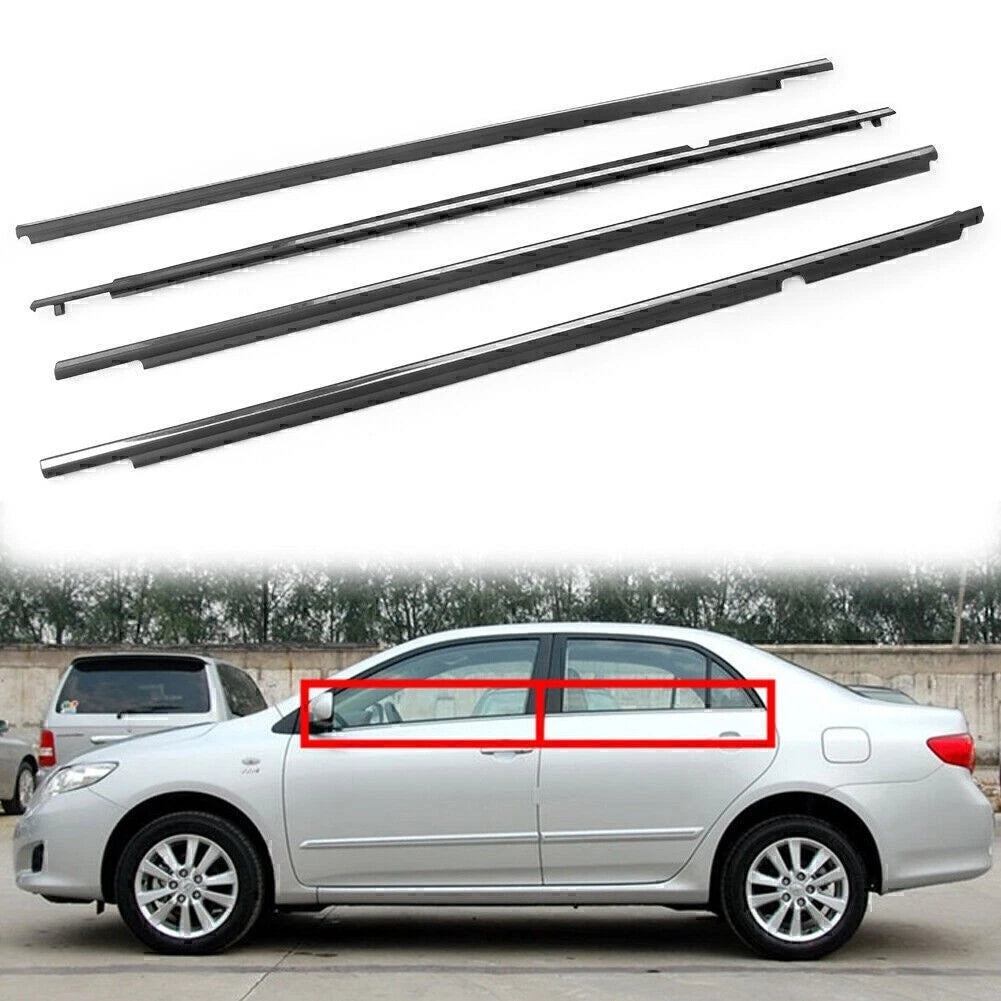 Window Molding Seal Strip for Toyota Corolla (2009–2012) Chrome