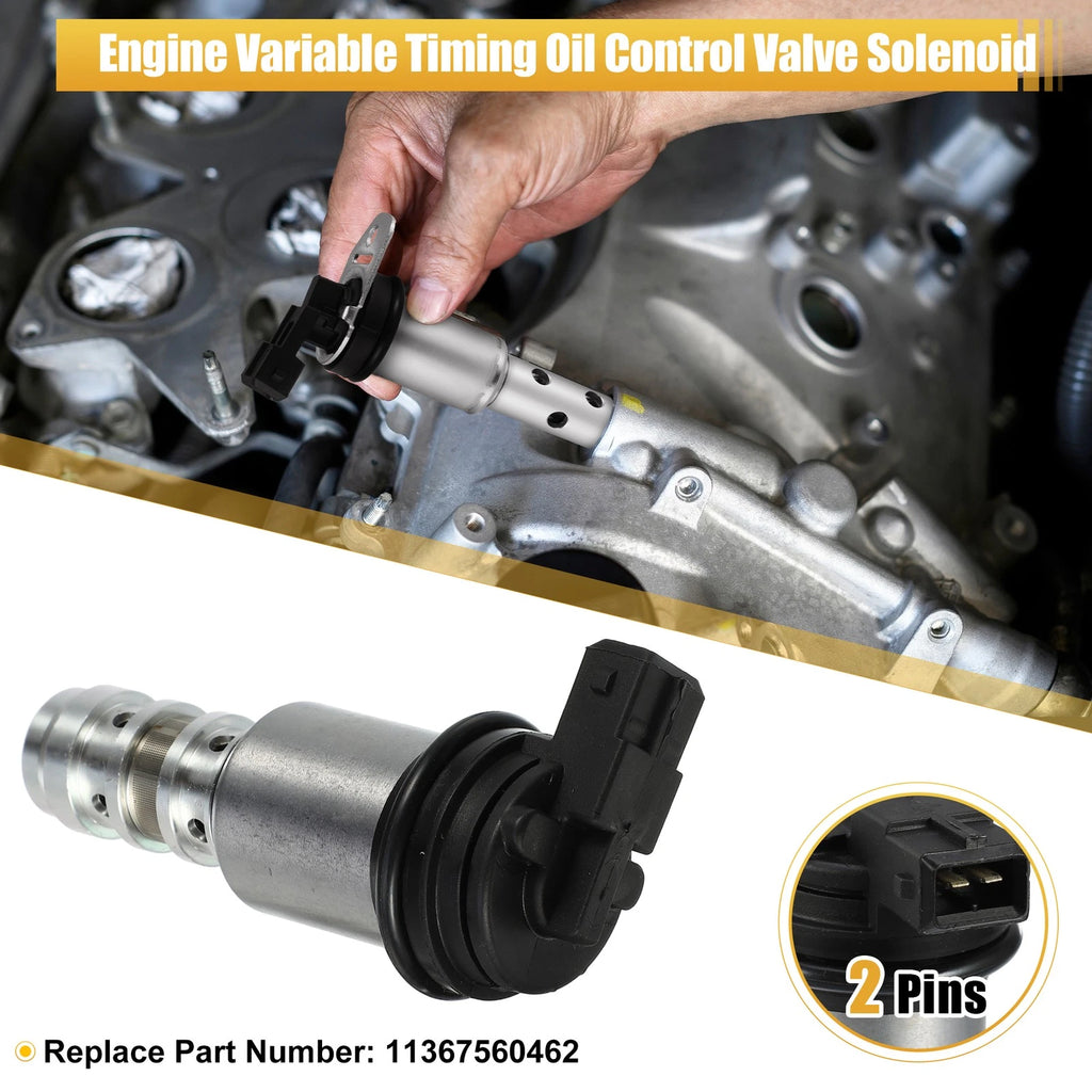 2 Pcs Variable Valve Timing Solenoid Replacement for BMW 550i 750i (2006–2013)