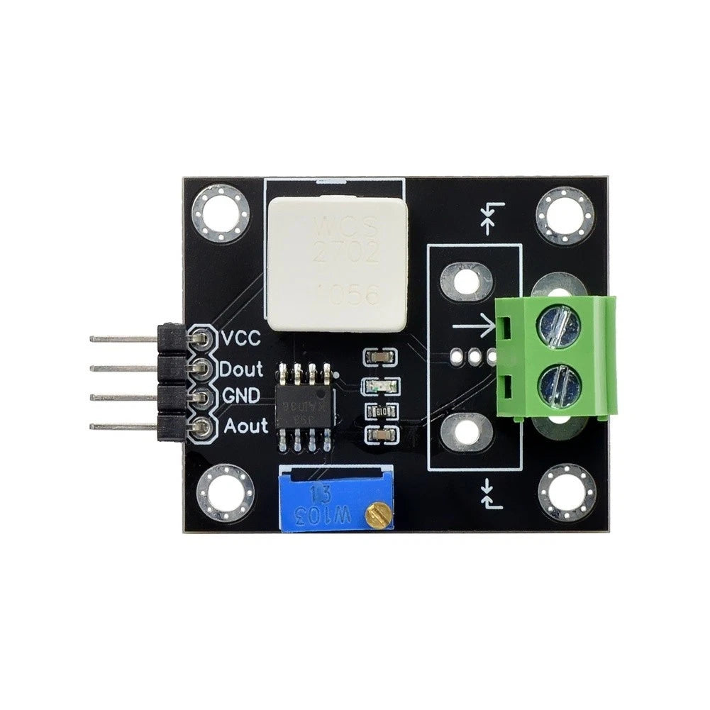 Adjustable Current Sensor Module with LED Overcurrent Detection for WCS2702