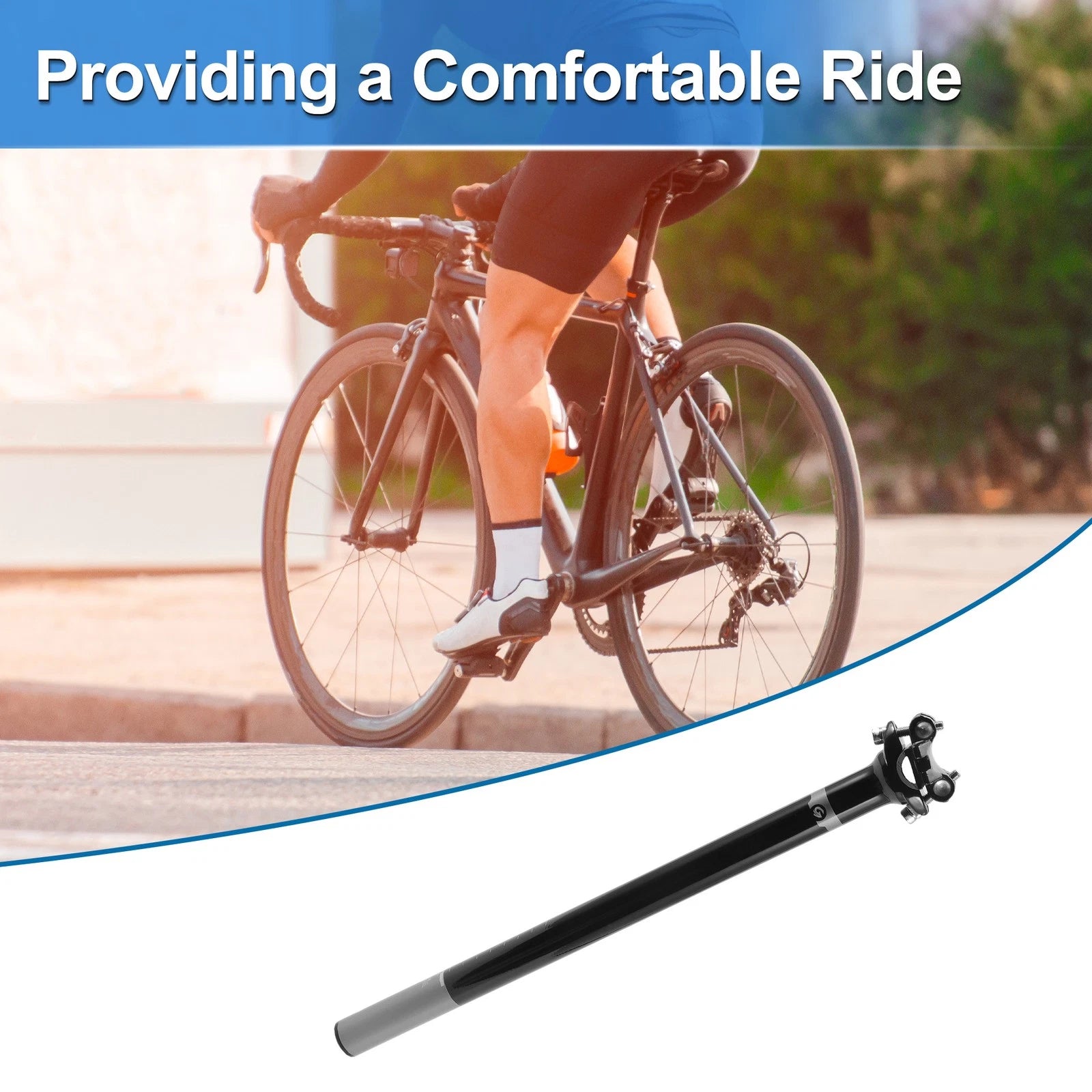Seatpost Mount 25.4x400mm Adjustable Angle for Bike Saddle (2000–2026)