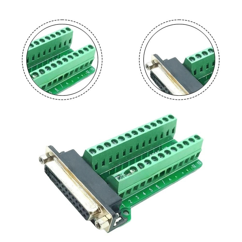 Terminal Block Adapter for DB25 Female Connector 25 Pin