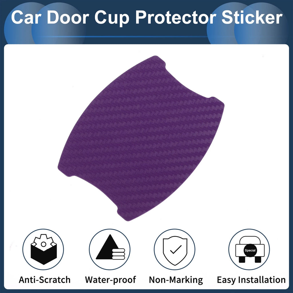 3D Car Door Handle Scratch Protector for Universal Vehicles (68x85mm)