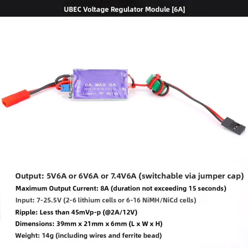 Voltage Regulator for RC Receivers - Switching BEC, Reverse Polarity Protection
