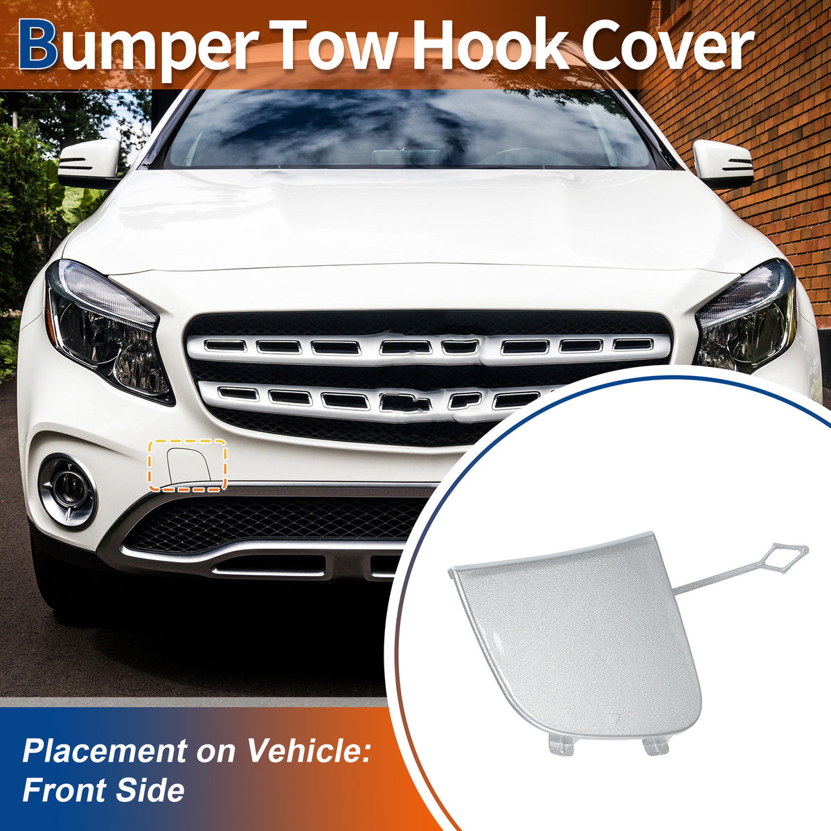 Front Tow Hook Cover Replacement for Mercedes-Benz GLA (2014–2019)