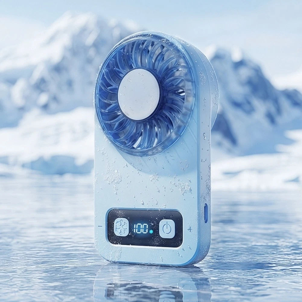 Handheld Fan with TEC Cooling Technology USB Rechargeable Quiet Motor