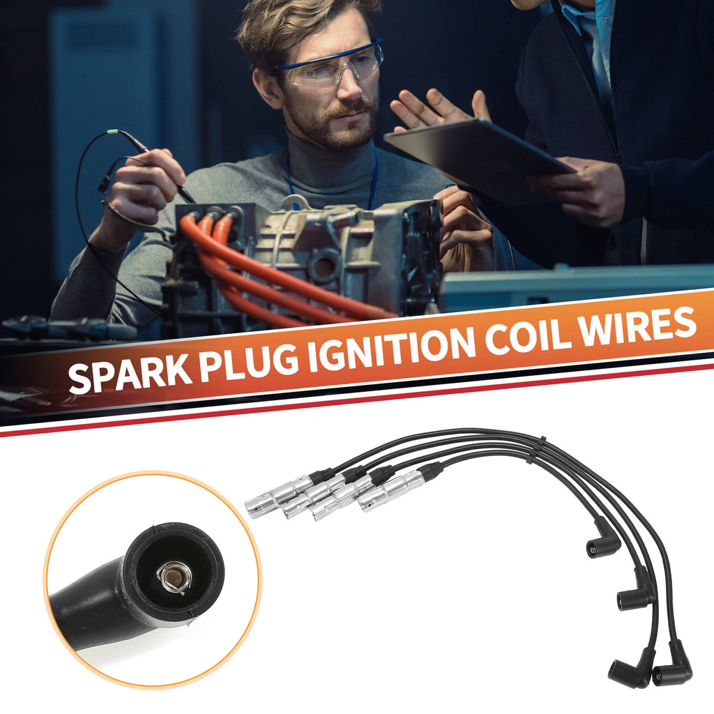Set of 4 Spark Plug Wire Ignition Coil Cables for VW Passat Variant (2000–2005)