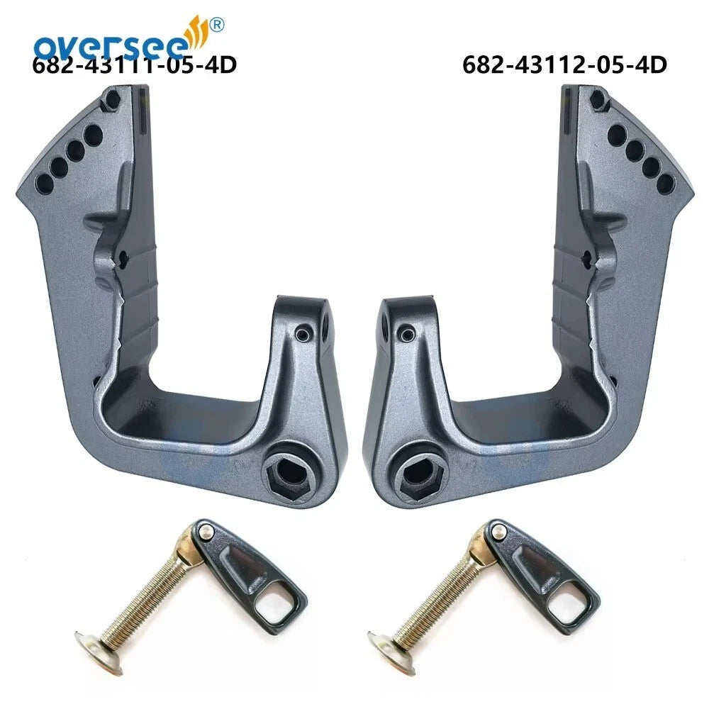 Clamp Bracket Set 682-43111-05-4D, 682-43112-05-4D for Yamaha 2T 9.9 15HP (1990–1999)