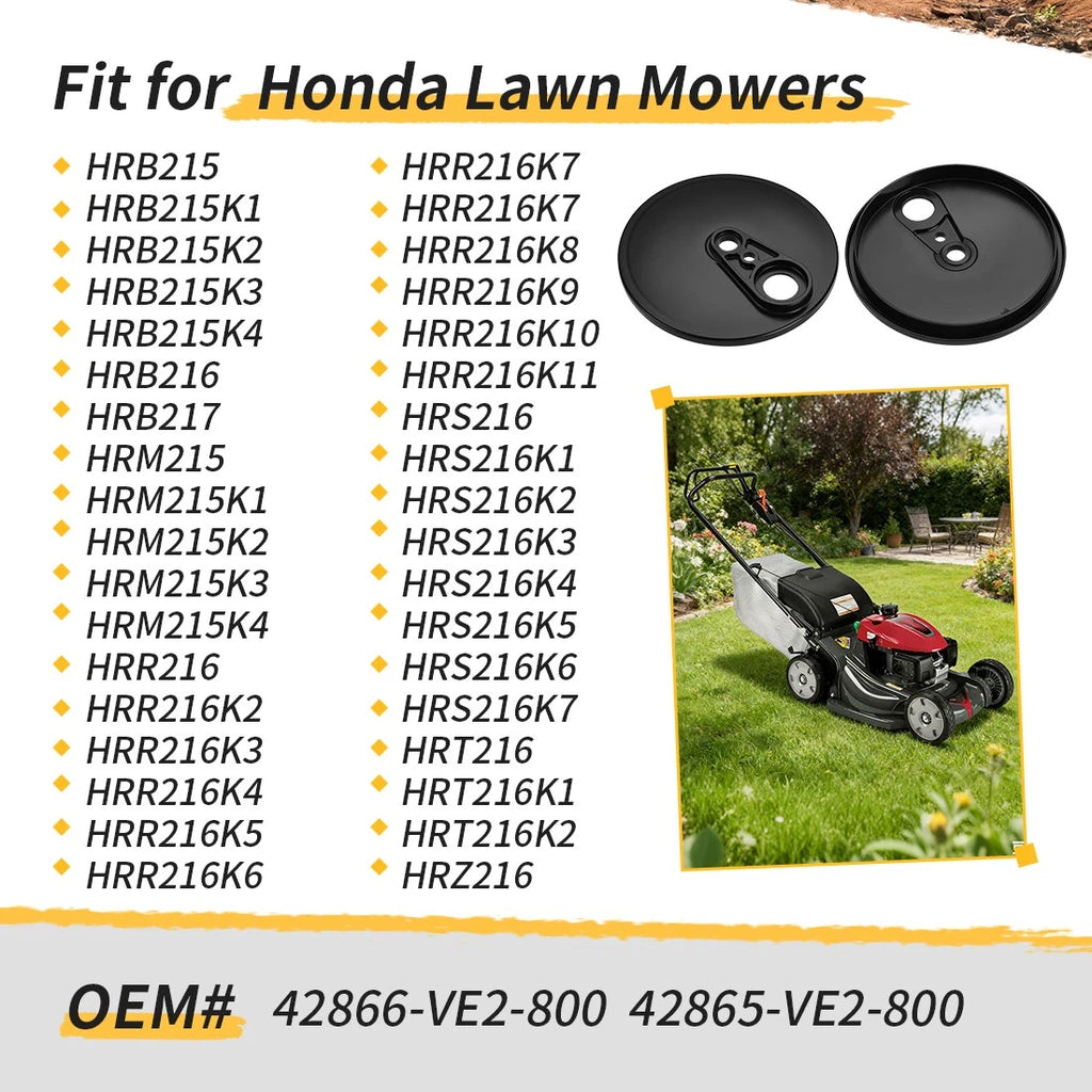 2X Rear Wheel Tire Cover for Honda Lawn Mowers (HRB215 HRM215 K1 K2 K3 K4 HRB217)