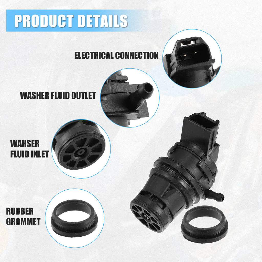 Windshield Washer Pump Replacement for Mitsubishi Montero (Limited) (1999–2006)