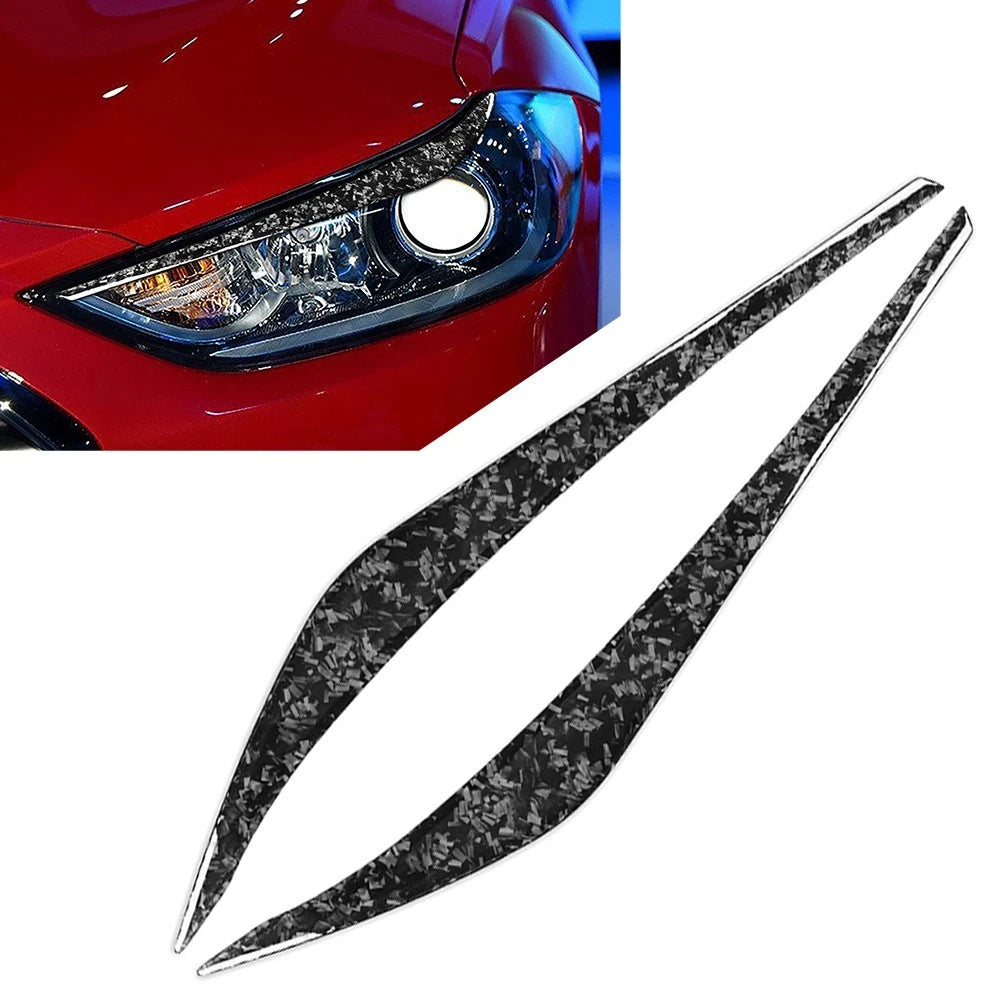 Forged Pattern Headlight Eyebrow Eyelid Cover for Hyundai Elantra (2016–2018)