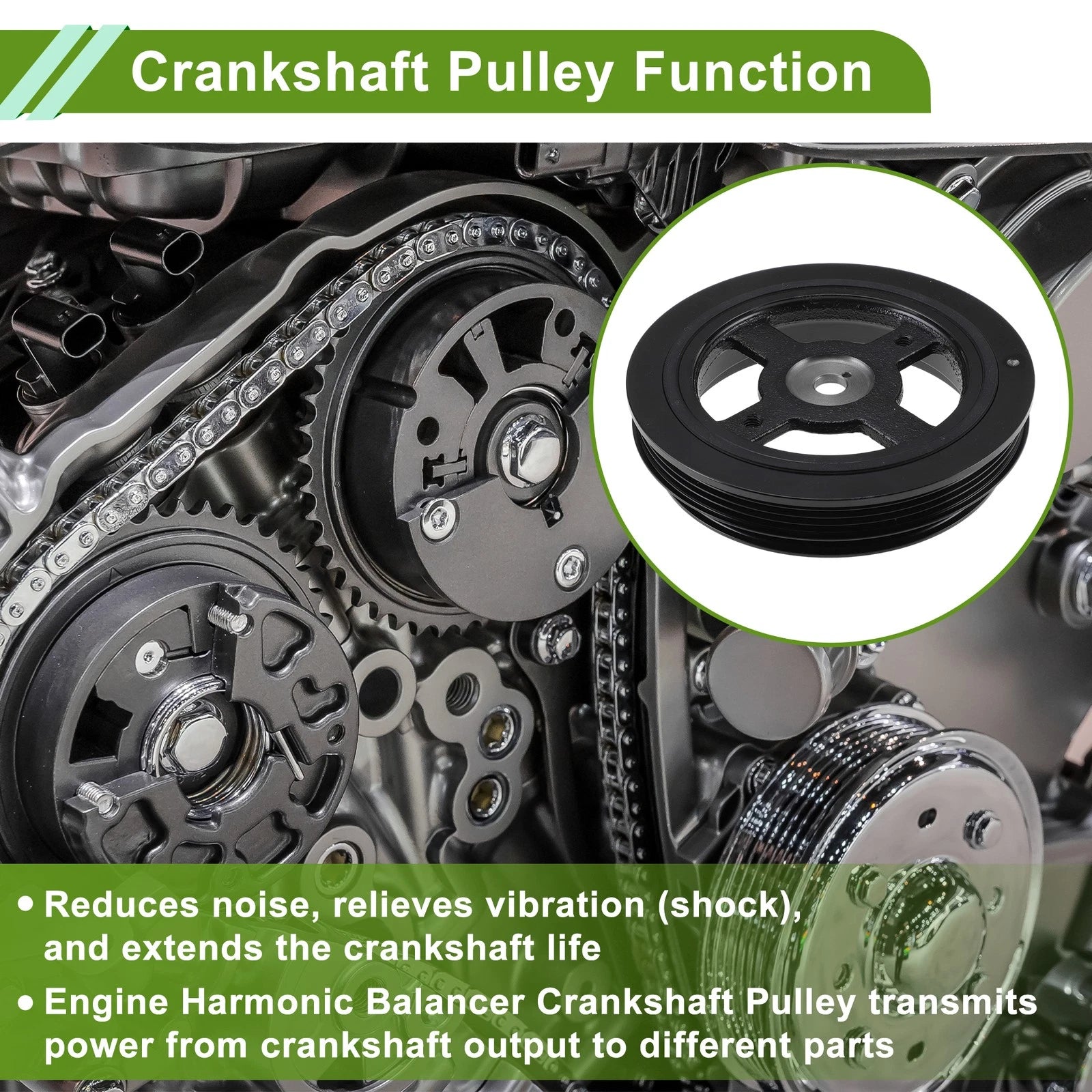 Engine Harmonic Balancer Crank Pulley Replacement for Lexus for Scion xA (2004–2006)