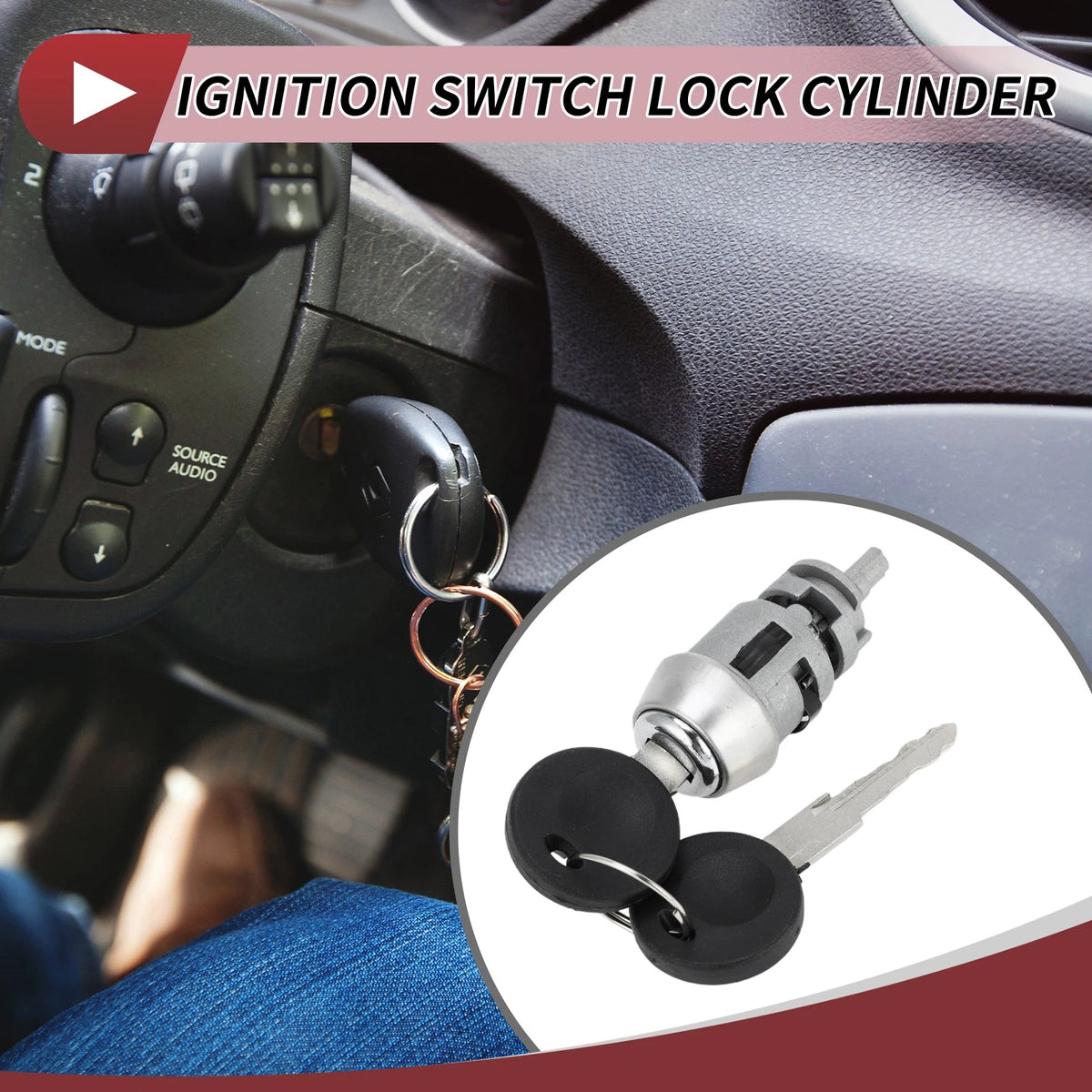 Ignition Lock Cylinder Replacement for Volkswagen Golf 1990–1999 for Audi TT 2008–2009