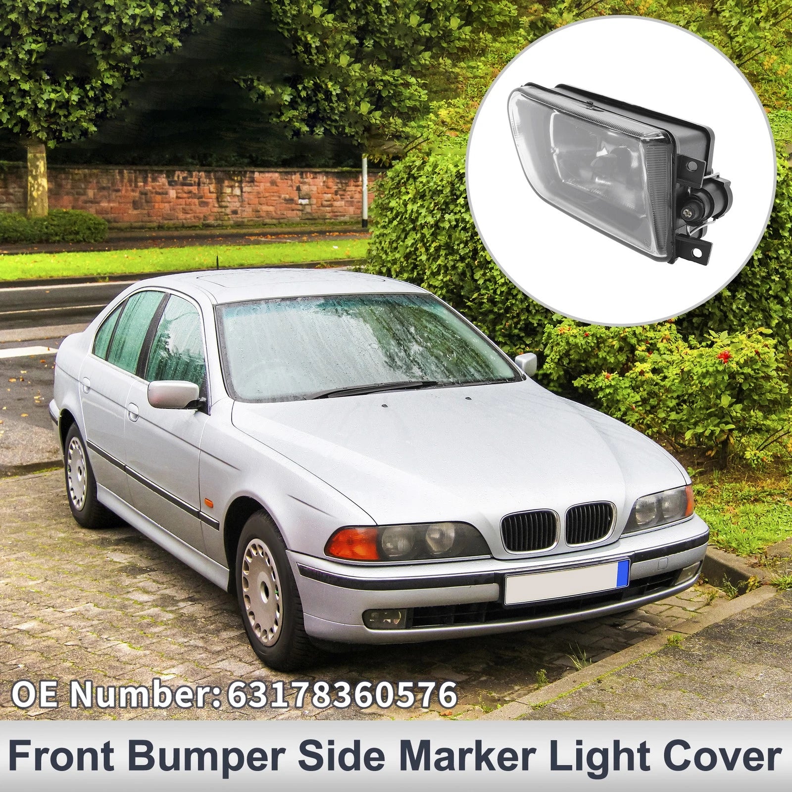 Right Front Bumper Side Marker Light Cover for BMW E39 Z3 (1996–2003)