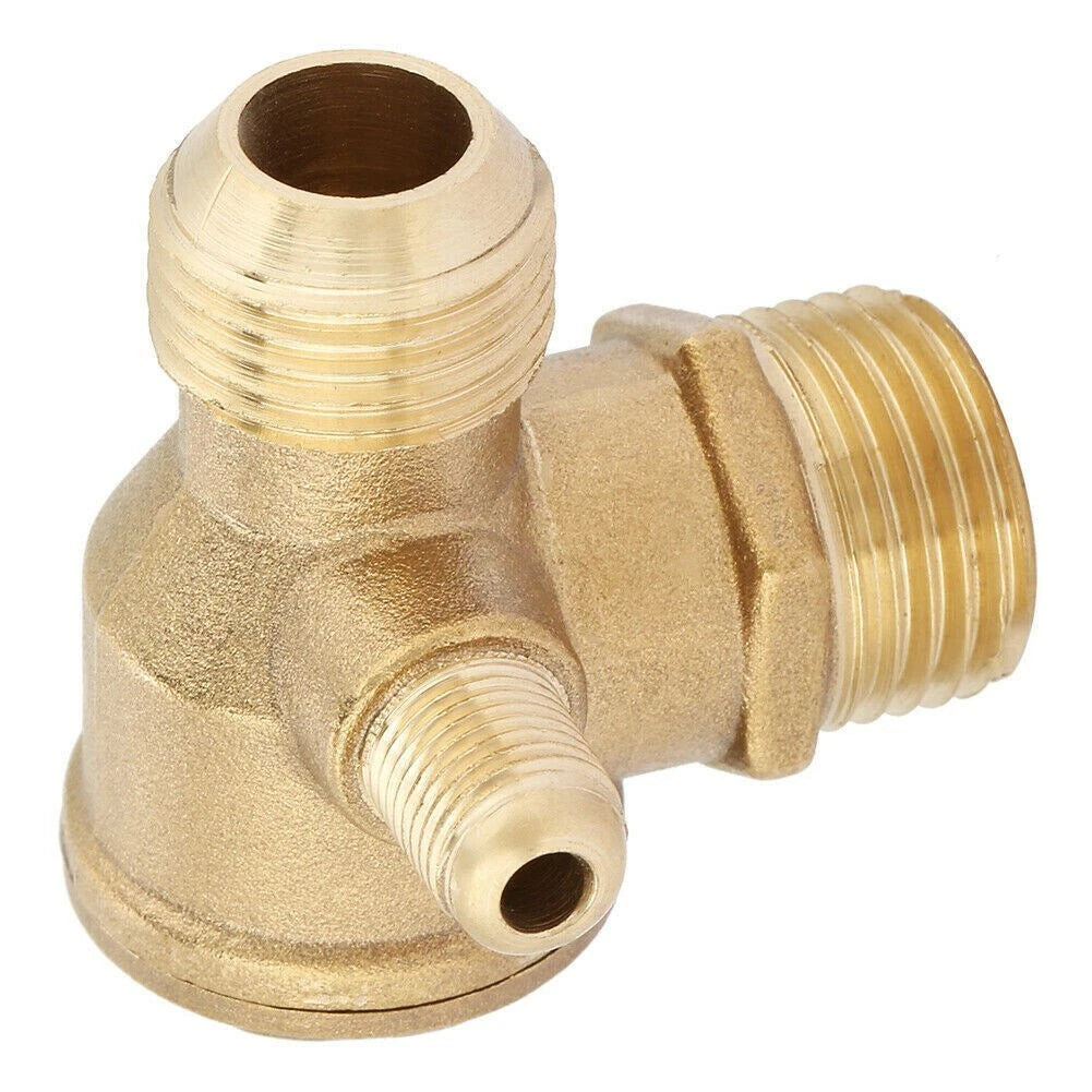 90 Degree Air Compressor Check Valve for 3-Way Male Connector