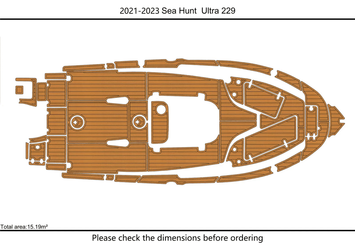 Swim Platform Cockpit EVA Foam Flooring for Sea Hunt 229 Ultra (2022)