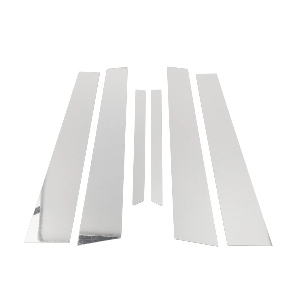 Door Pillar Window Trim Kit 6 Pcs Chrome Silver for Mercedes S-Class (2007–2013)