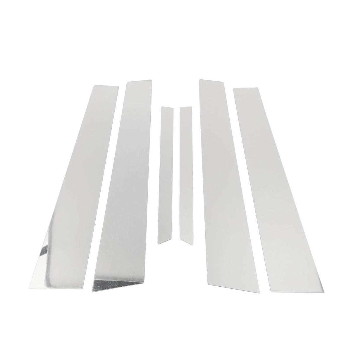 Door Pillar Window Trim Kit 6 Pcs Chrome Silver for Mercedes S-Class (2007–2013)