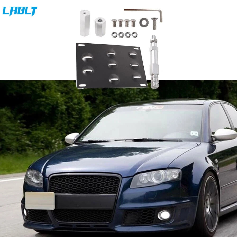 Tow Hook License Plate Mount Bracket for Audi (2008–2015)