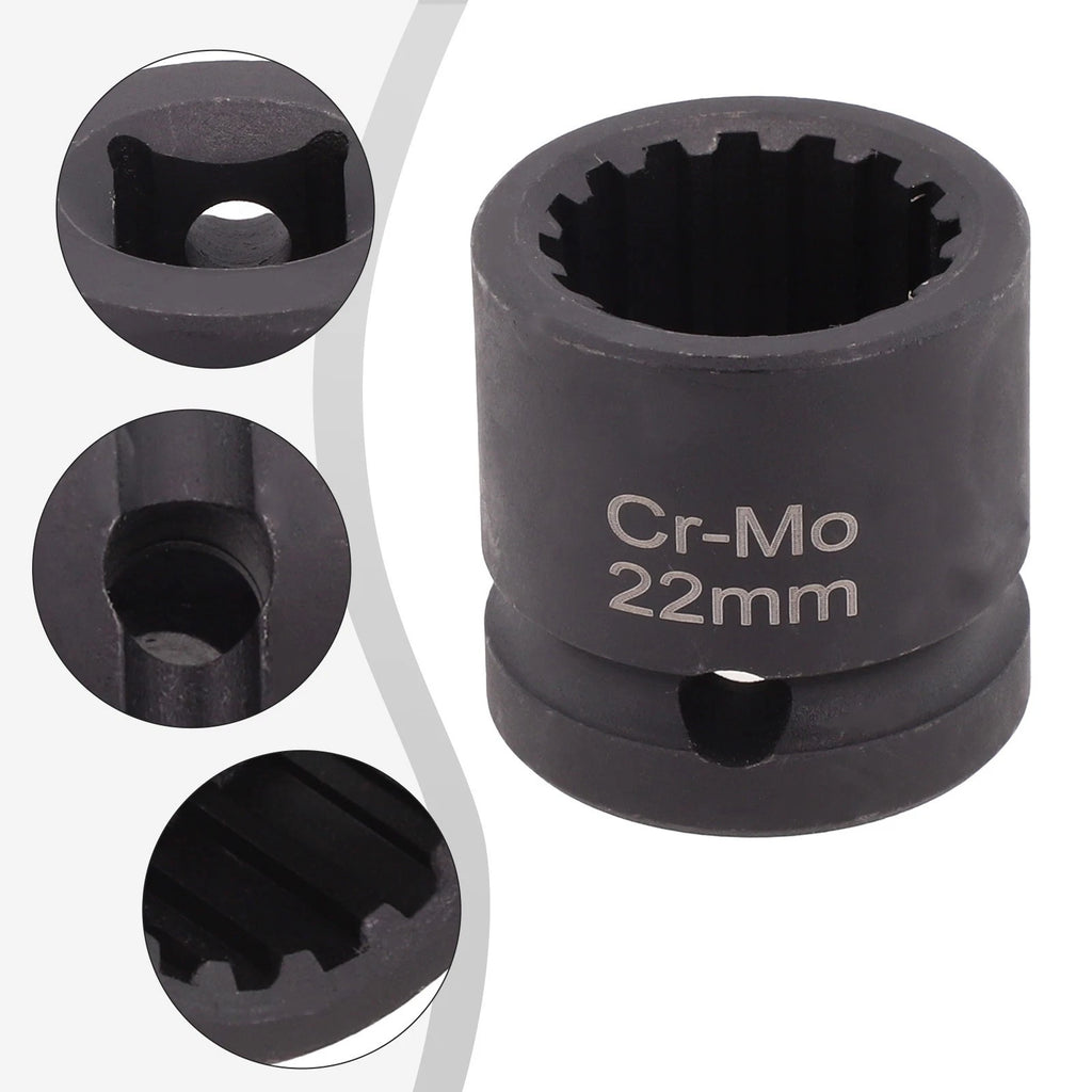 1/2" Drive 22mm Socket for OEM 2450487 (Black Color)