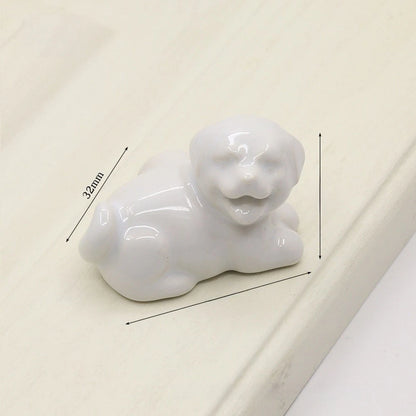 Patterned Cabinet Pull for Puppy (Fired Clay)