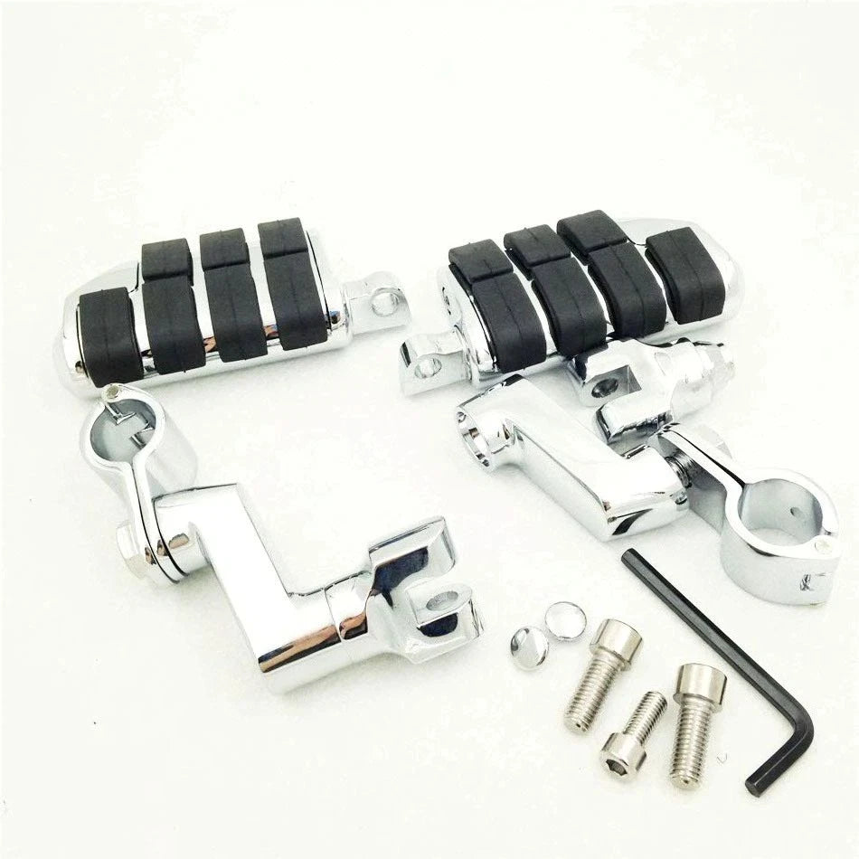 Chromed 1.5" Highway Clamps for Triumph Rocket 3 (2004–2023)