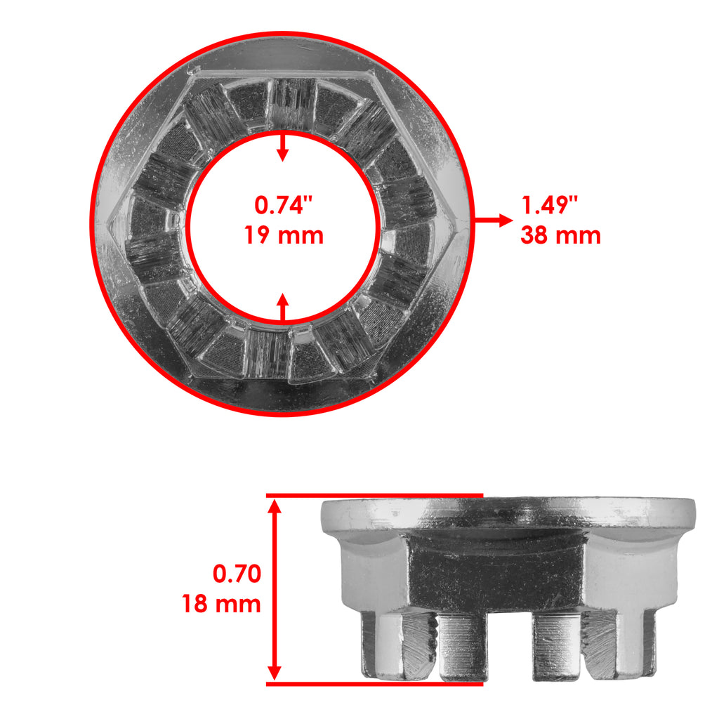Rear Axle Nut With Pin for Honda TRX500FE Foreman 500 4x4 (2005–2017)