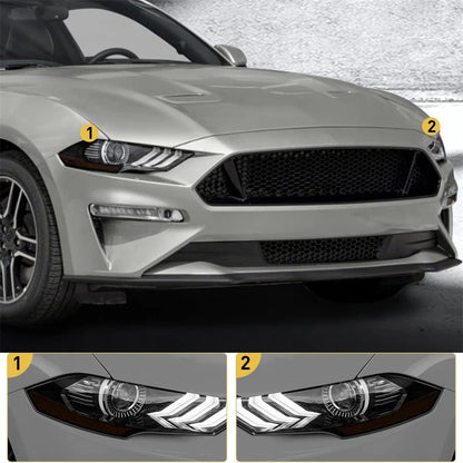 Headlight Amber Side Marker Smoke Vinyl Tint Overlay for Ford Mustang (2019–2023)