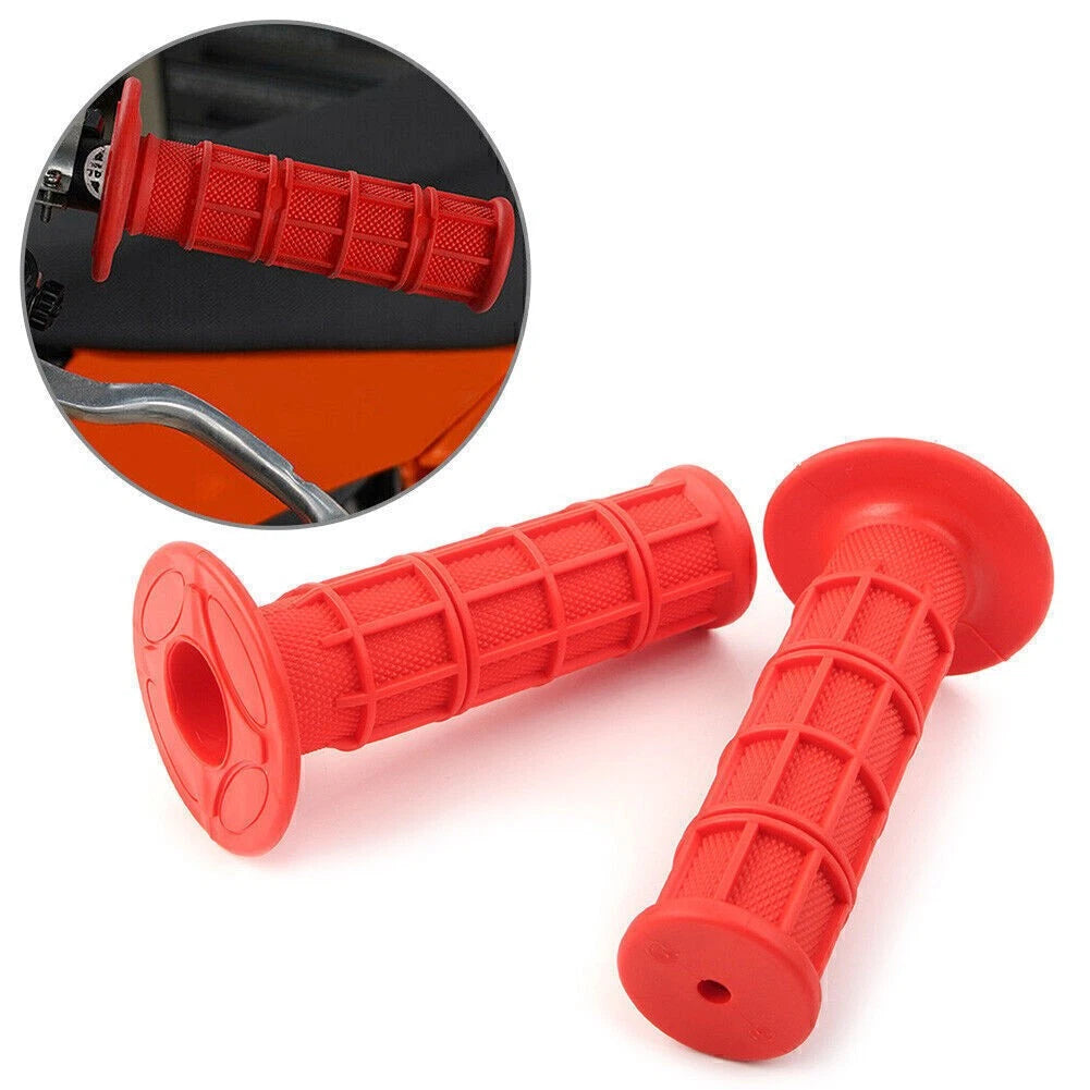 7/8" & 1" Pro Hand Grips Throttle Handle Bar for ATV MX Dirt Bike Enduro RED