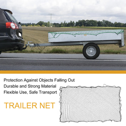 Universal Trailer Cargo Net Scalable Nylon for 1.5x3.7m Truck Trailer (Black)